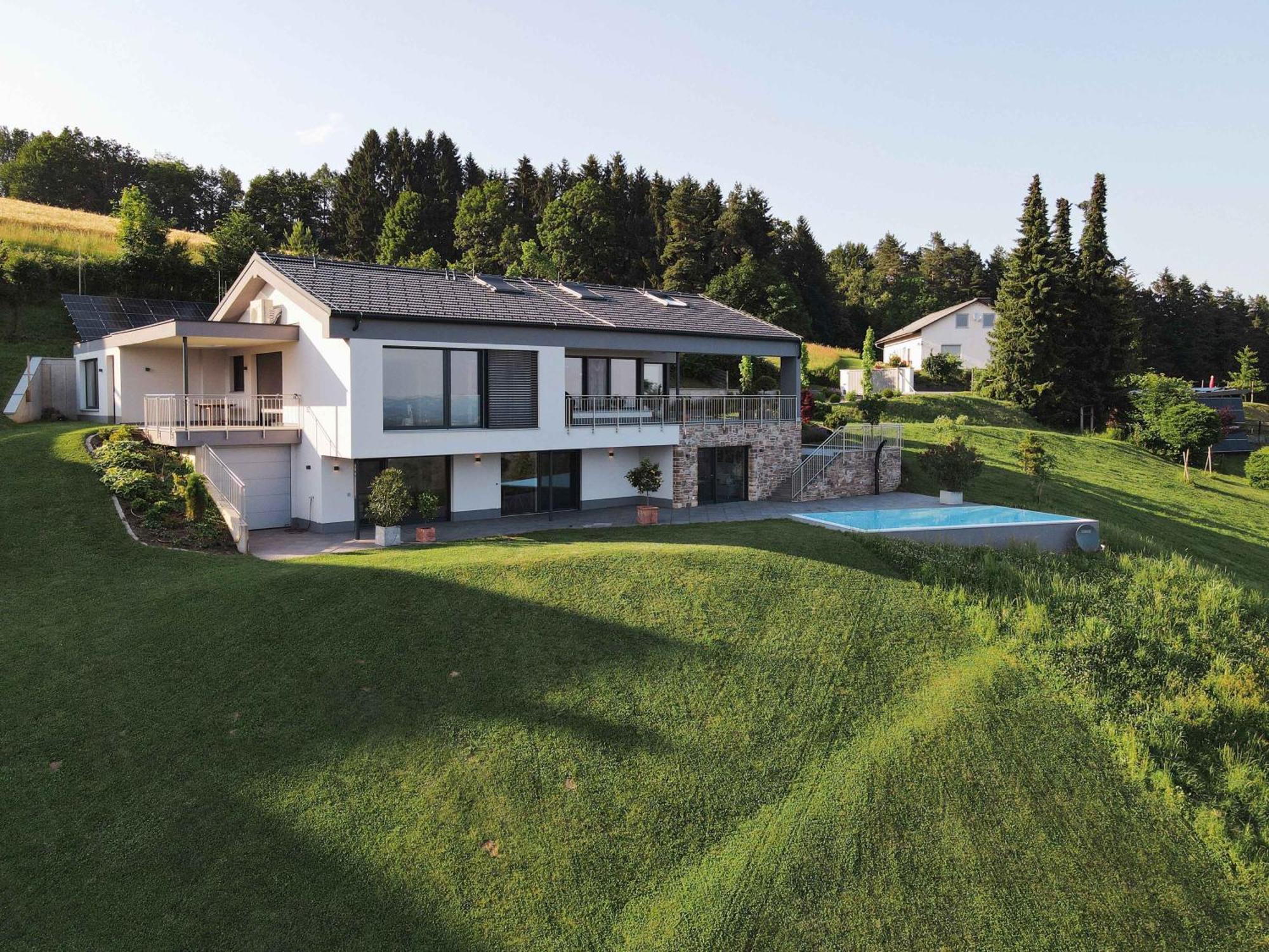 Greim15 --- Ganzes Ferienhaus Mit Fernsicht, Pool, Wellness ドイチュランツベルク エクステリア 写真