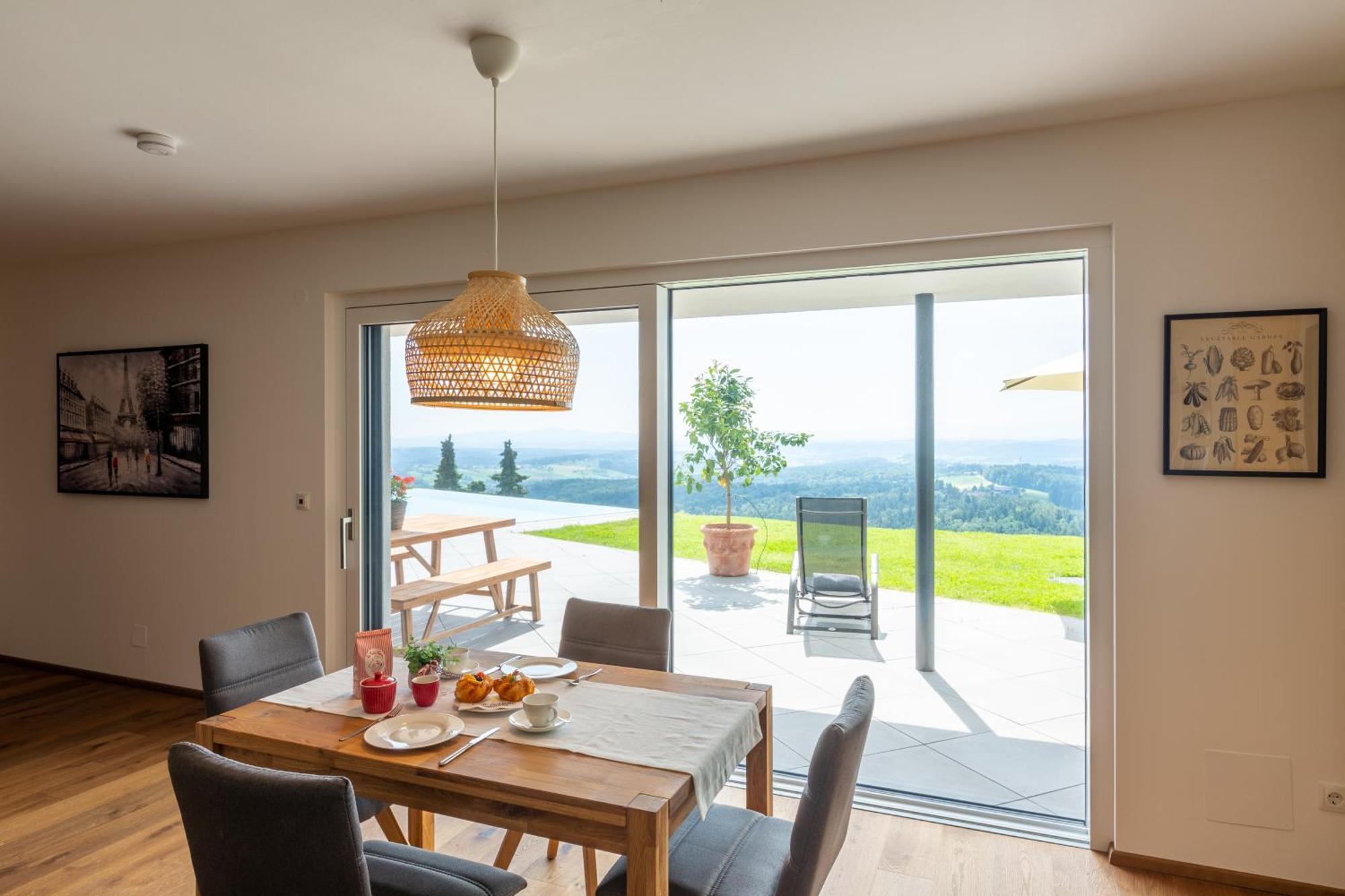 Greim15 --- Ganzes Ferienhaus Mit Fernsicht, Pool, Wellness ドイチュランツベルク エクステリア 写真